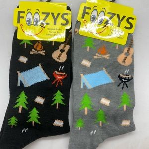Foozys camping 2 pair socks Womens